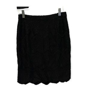 HALOGEN Scalloped Lace BlackSkirt